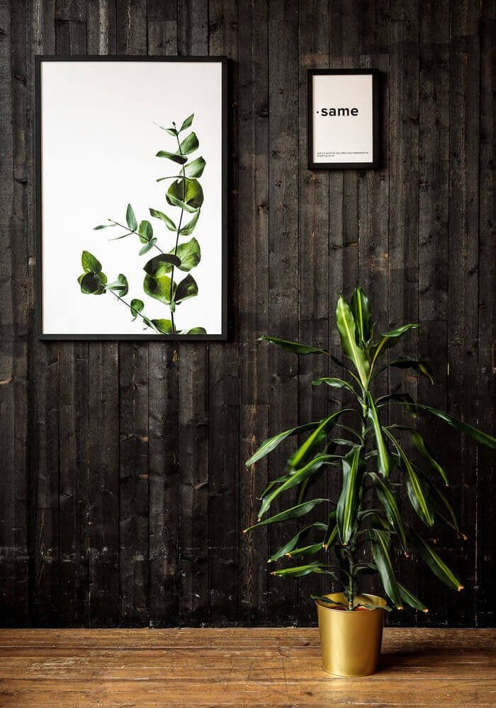 Sample enhanced matte paper print in a black frame